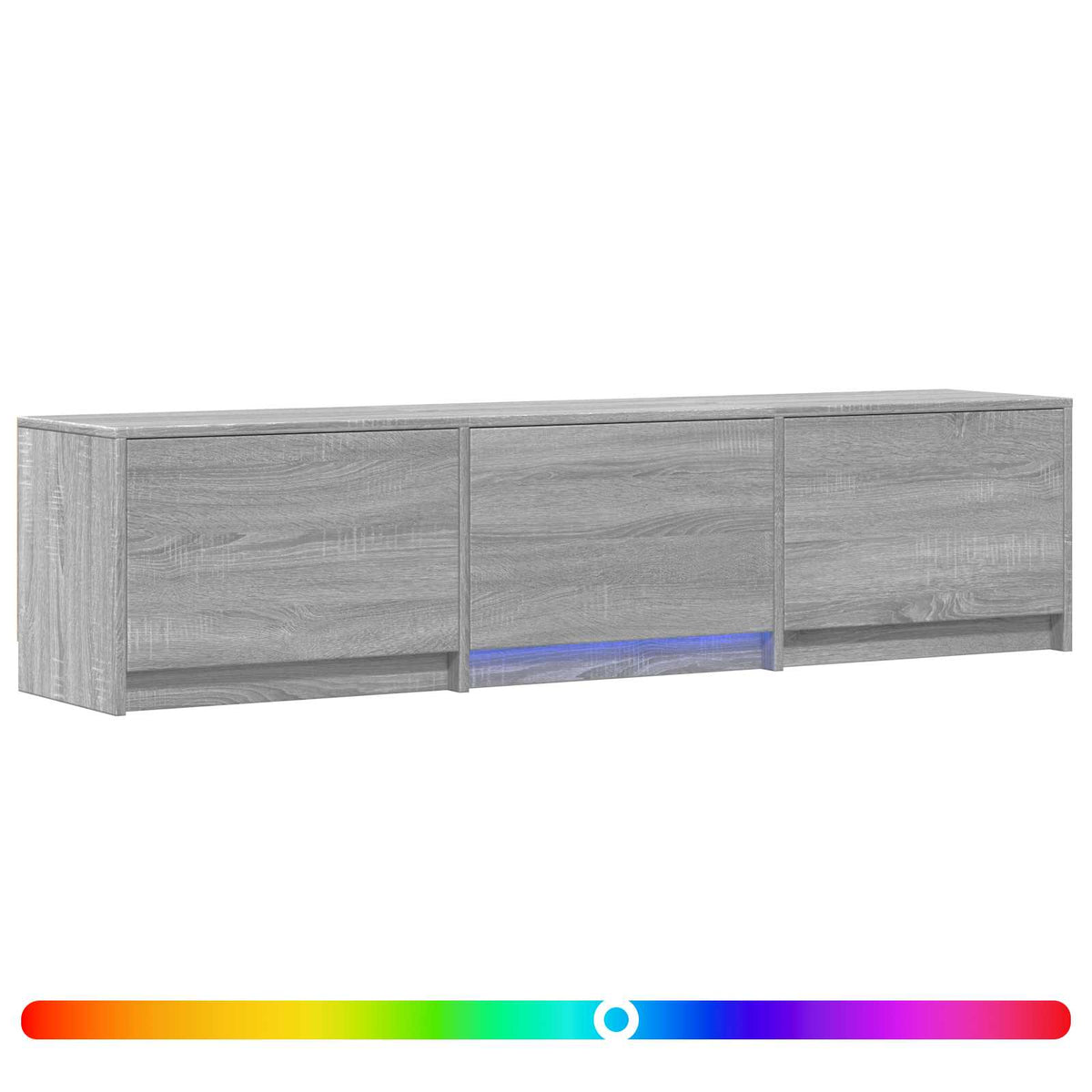 TV Cabinet with LED 165x34x40 cm Grey Sonoma Engineered Wood