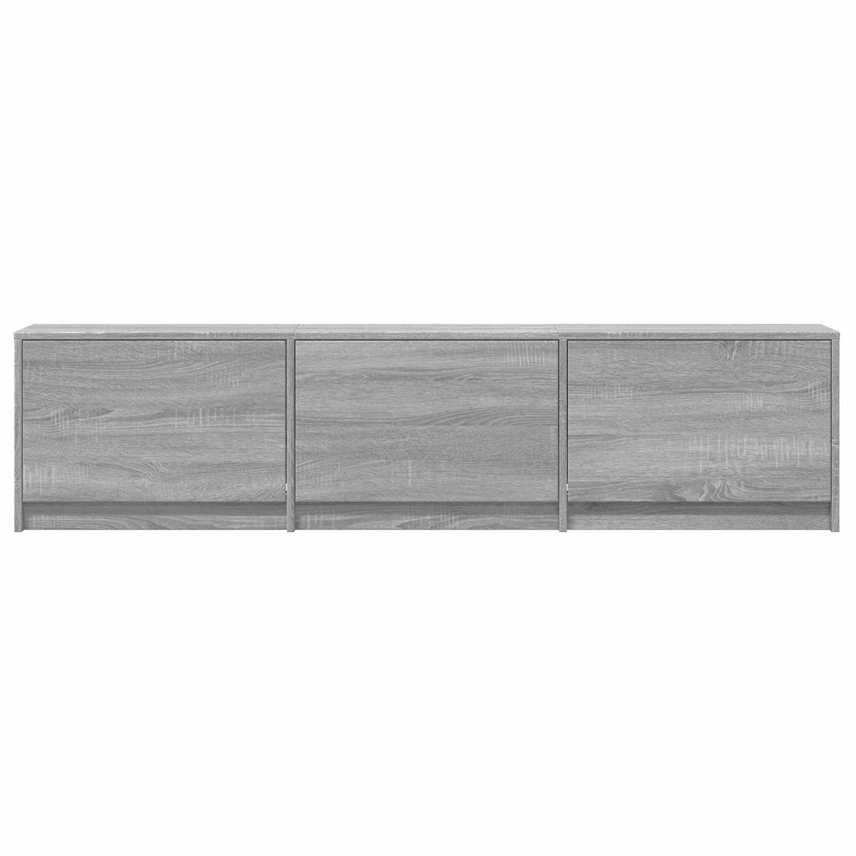 TV Cabinet with LED 165x34x40 cm Grey Sonoma Engineered Wood