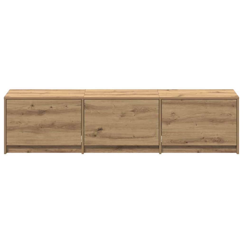 TV Cabinet with LED 165 x 34 x 40 cm Artisian Oak