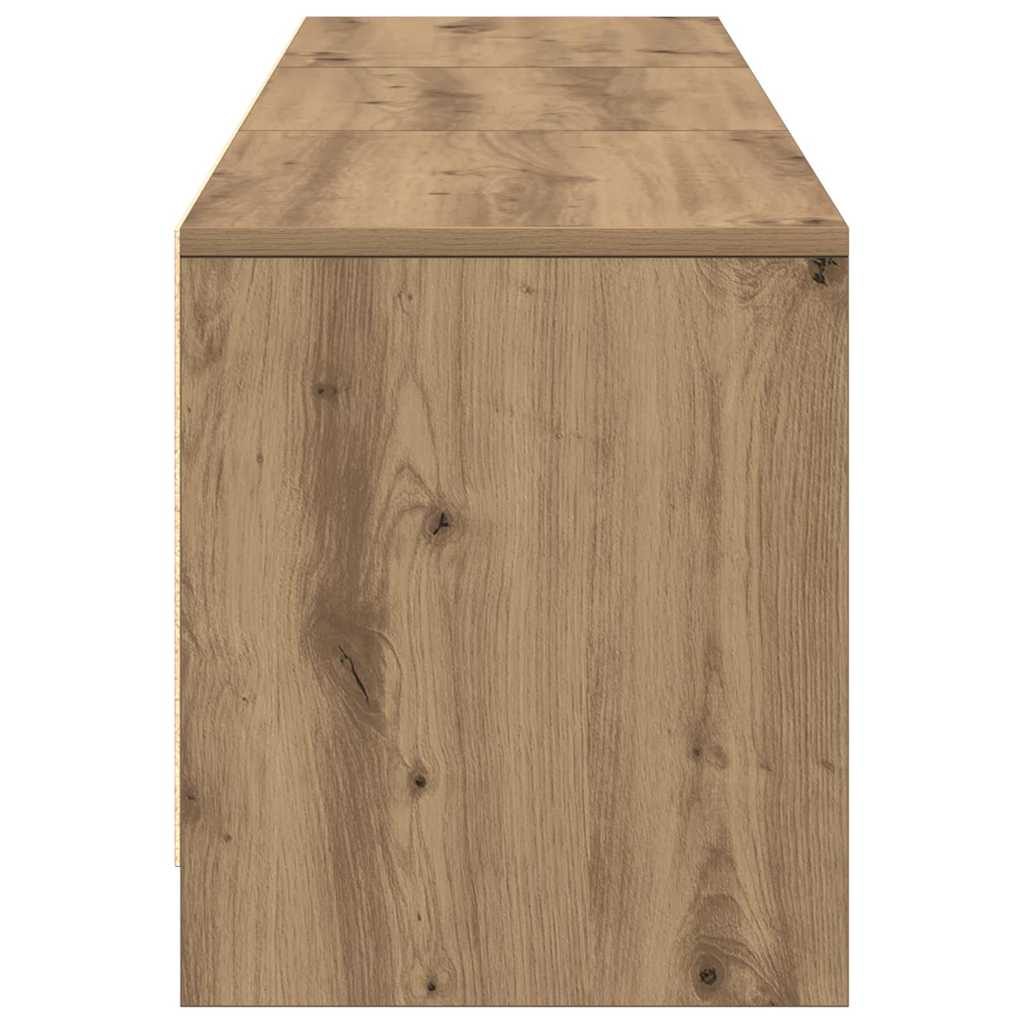 TV Cabinet with LED with Drawer Artisian Oak 165 x 34 x 40 cm