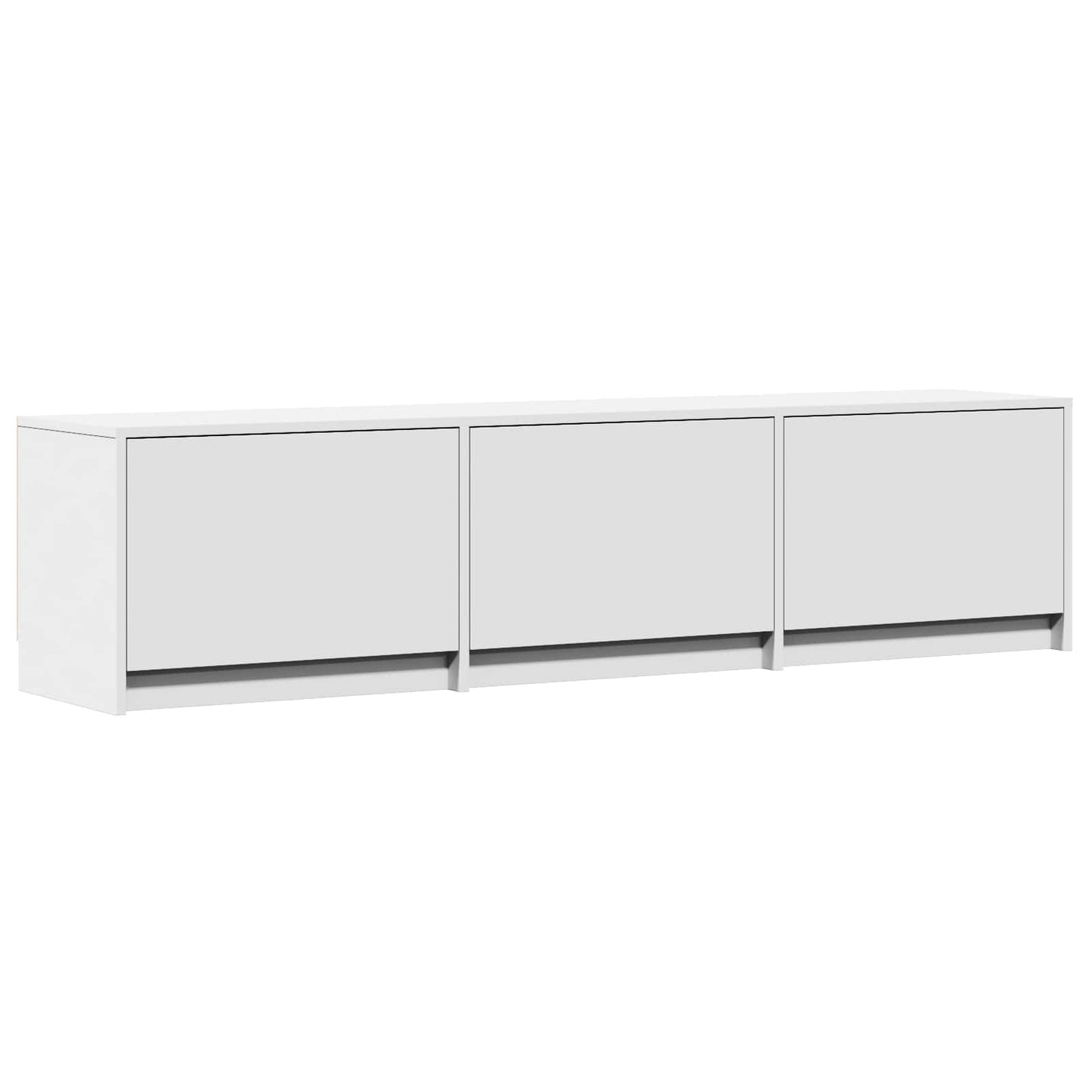 TV Cabinet with LED White 165 x 34 x 40 cm Engineered Wood