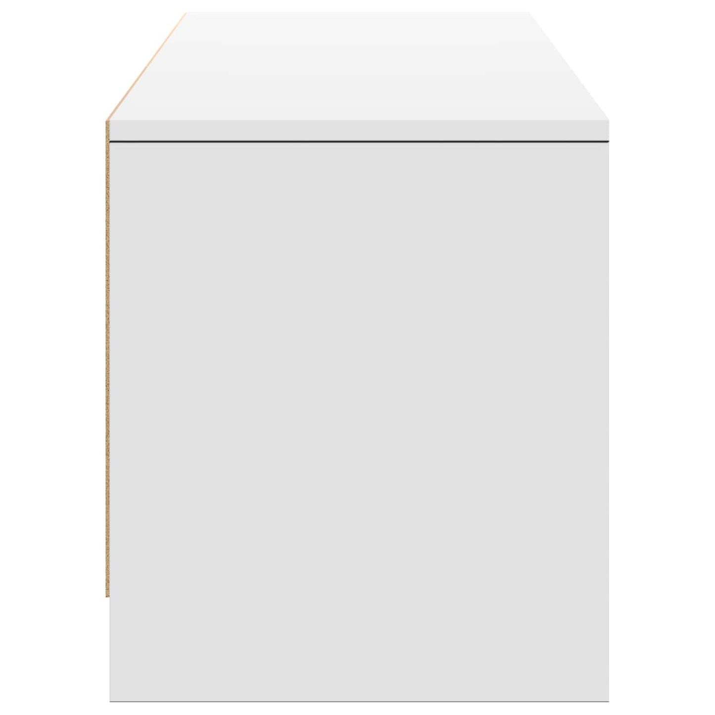 TV Cabinet with LED White 165 x 34 x 40 cm Engineered Wood