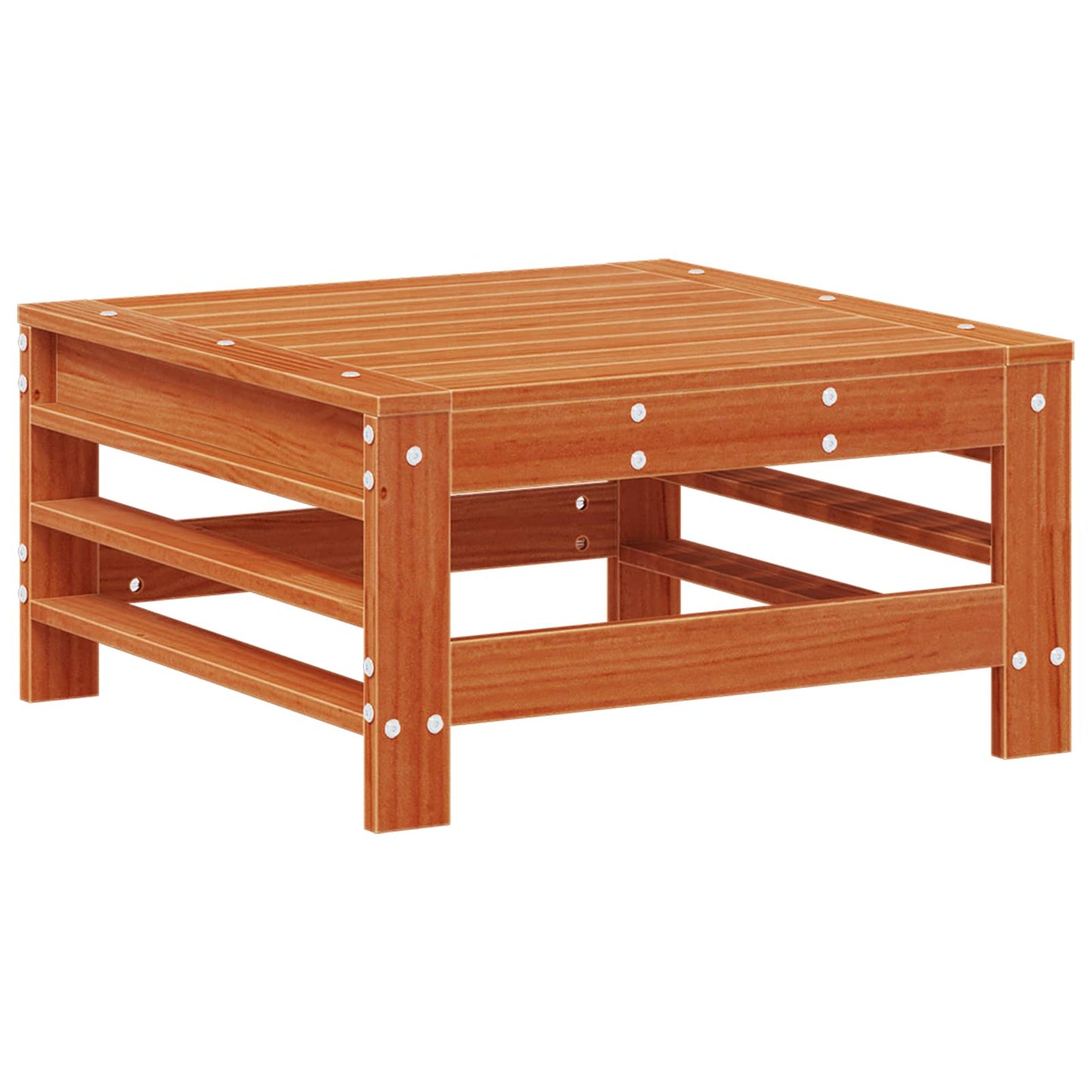 Garden Lounge Set 5 pcs Wax Brown Solid Pine Wood