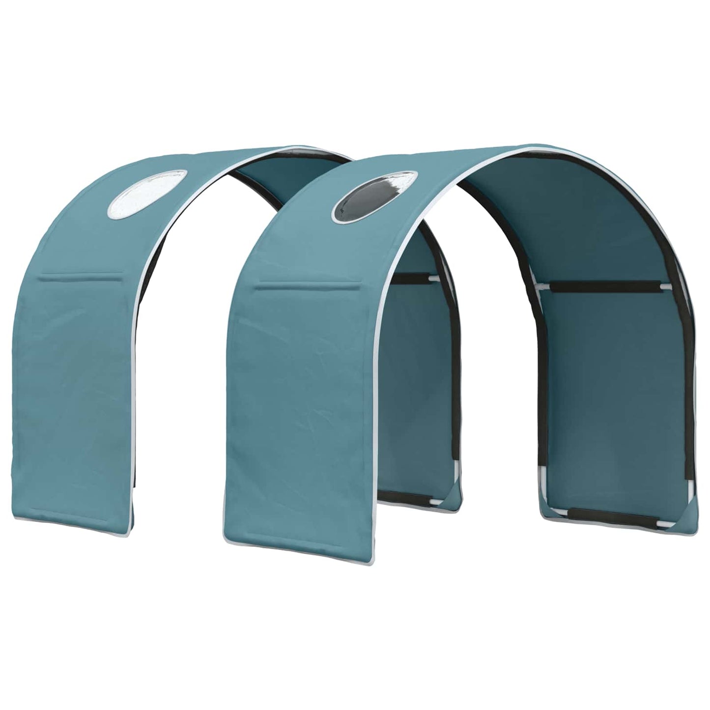 Bed Tunnel 2 pcs Light Blue 211 x 52.5 x 2 cm Polyester