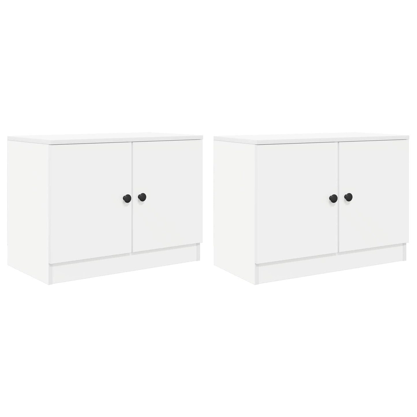 Storage Cabinet for Loft Bed 2 pcs White 66 x 35 x 48 cm