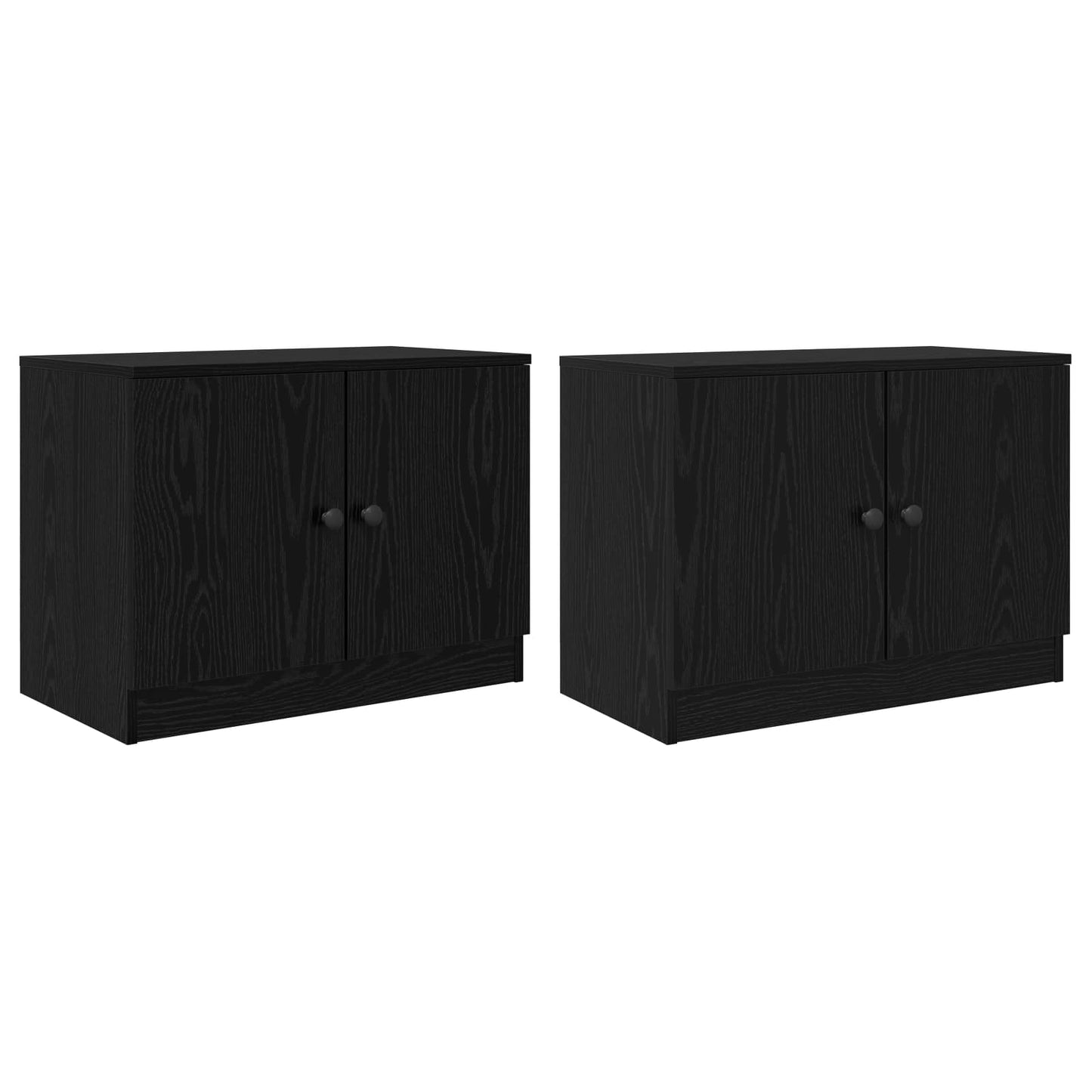 Storage Cabinet for Loft Bed 2 pcs Black Oak 66 x 35 x 48 cm