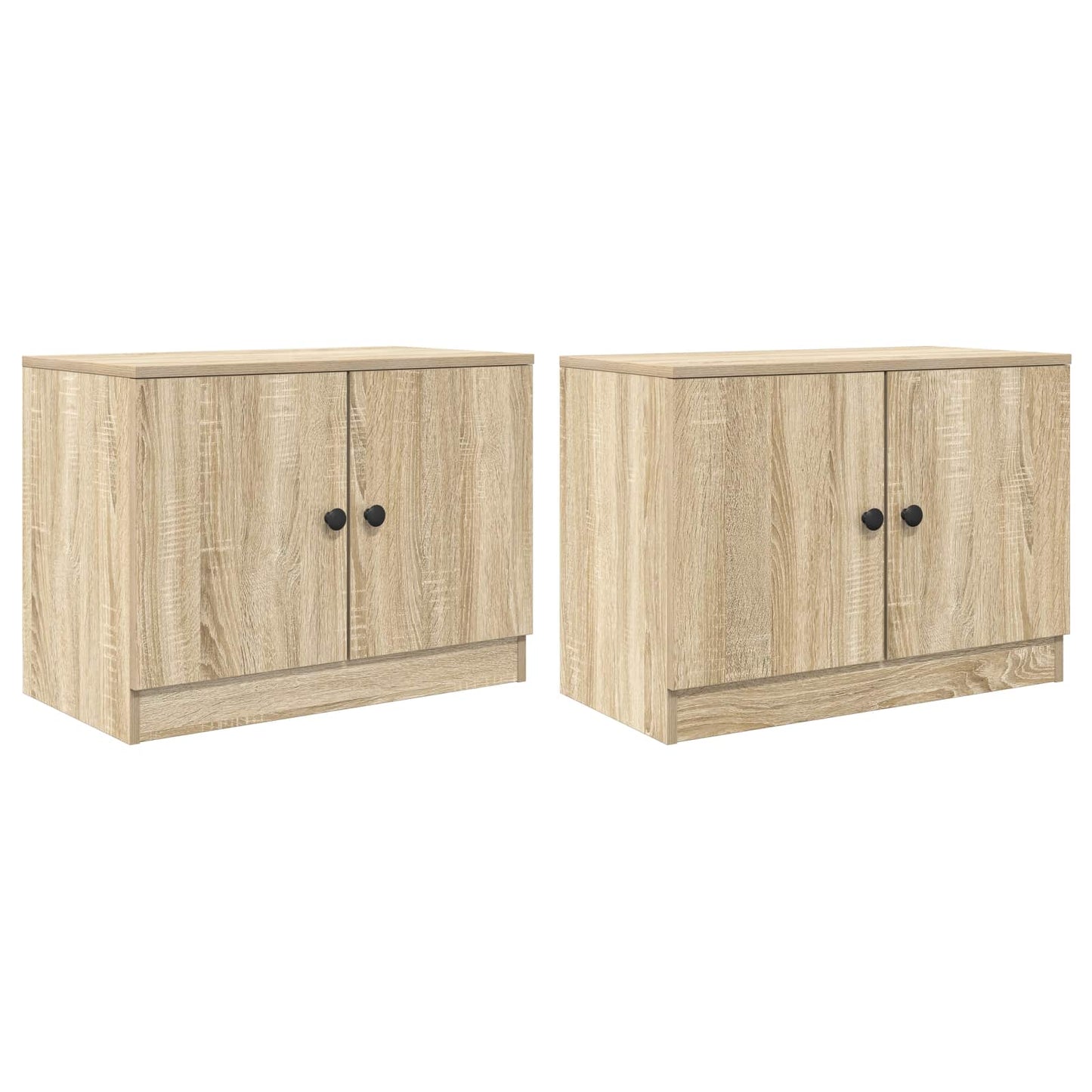 Bed Cabinet 2 pcs Sonoma Oak 66 x 35 x 48 cm Engineered Wood