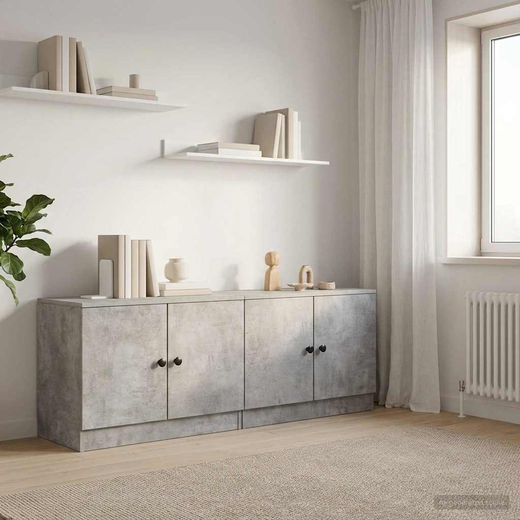 Storage Cabinet for Loft Bed 2 pcs Concrete Grey