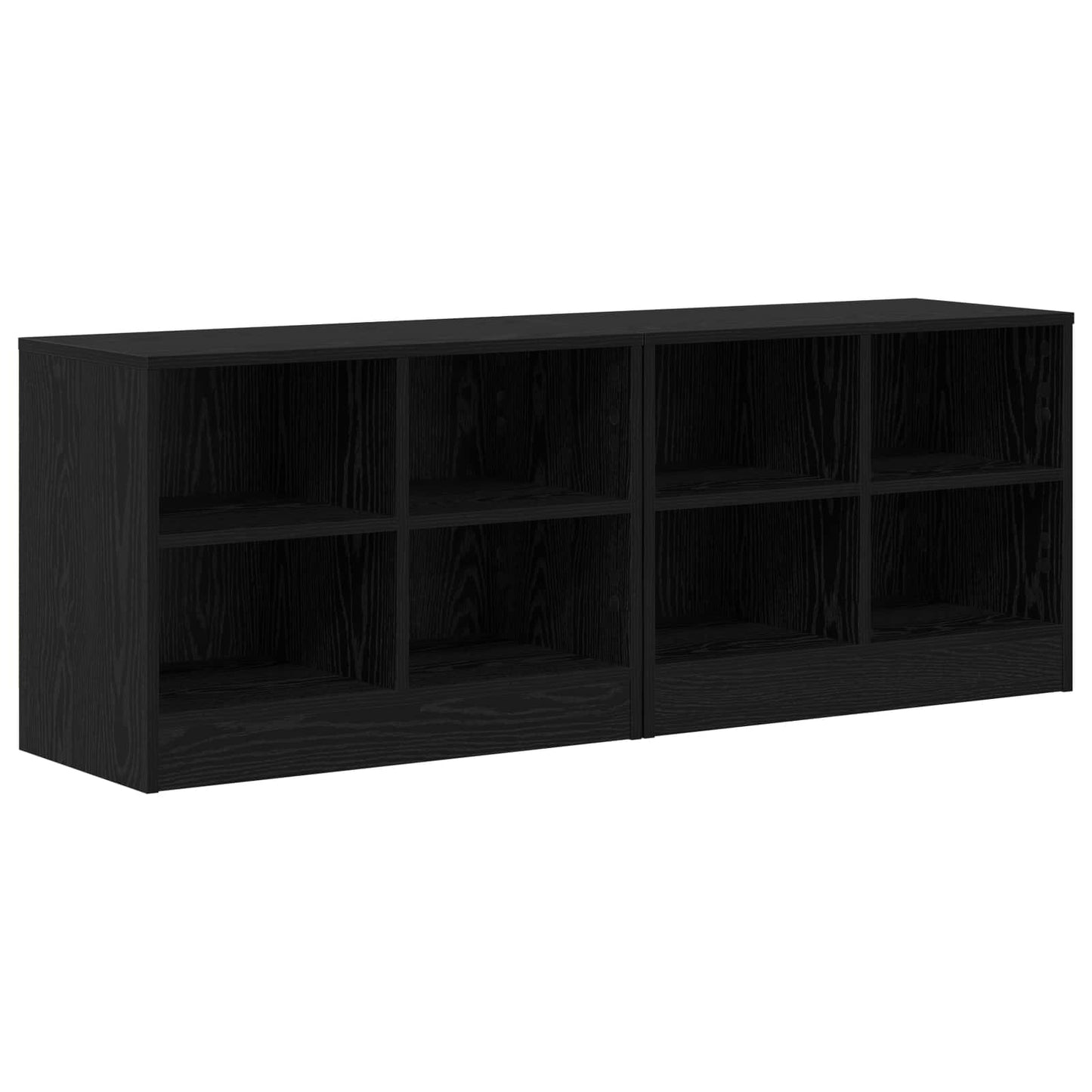 Bed Cabinet 2 pcs Black Oak 66 x 33 x 48 cm Engineered Wood