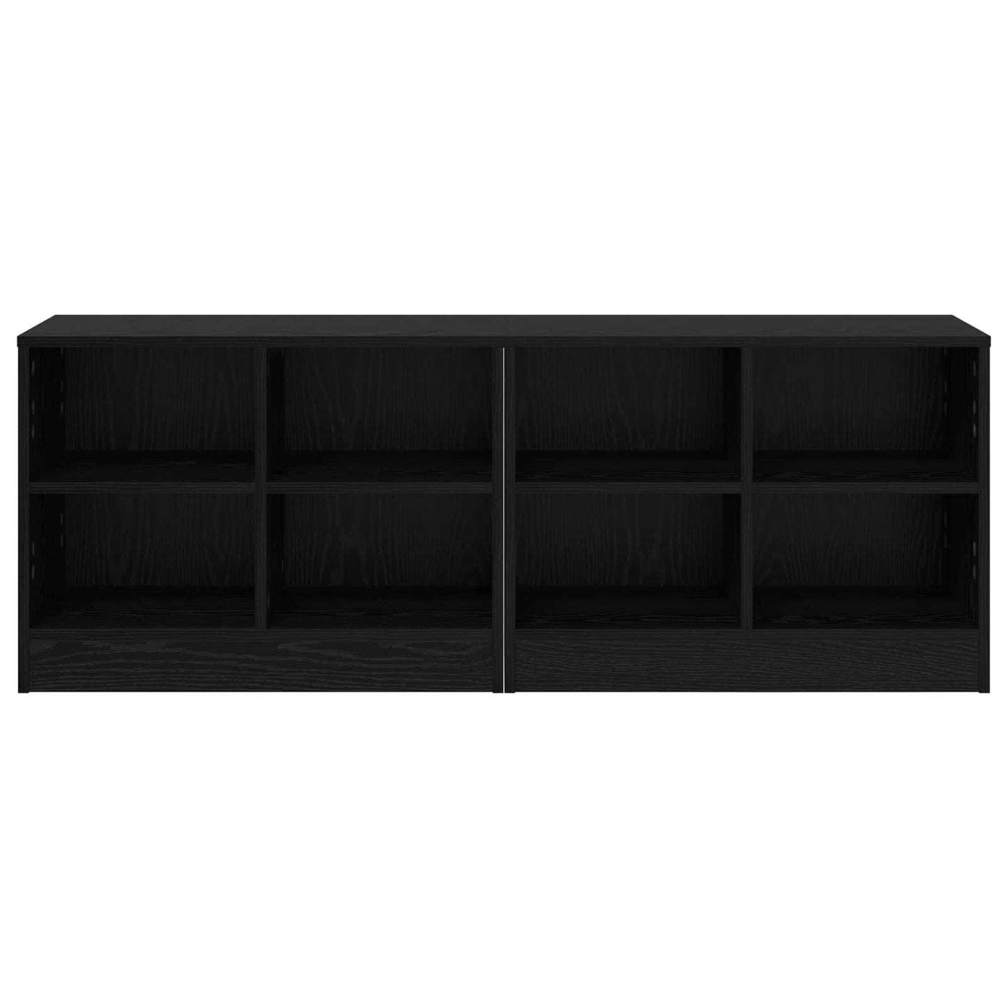 Bed Cabinet 2 pcs Black Oak 66 x 33 x 48 cm Engineered Wood