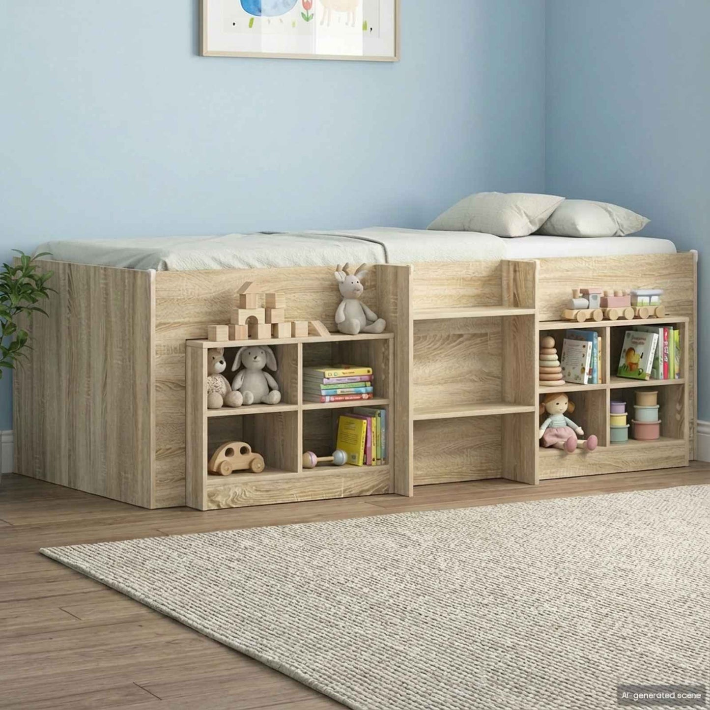 Bed Cabinet 2 pcs Sonoma Oak 66 x 33 x 48 cm Engineered Wood