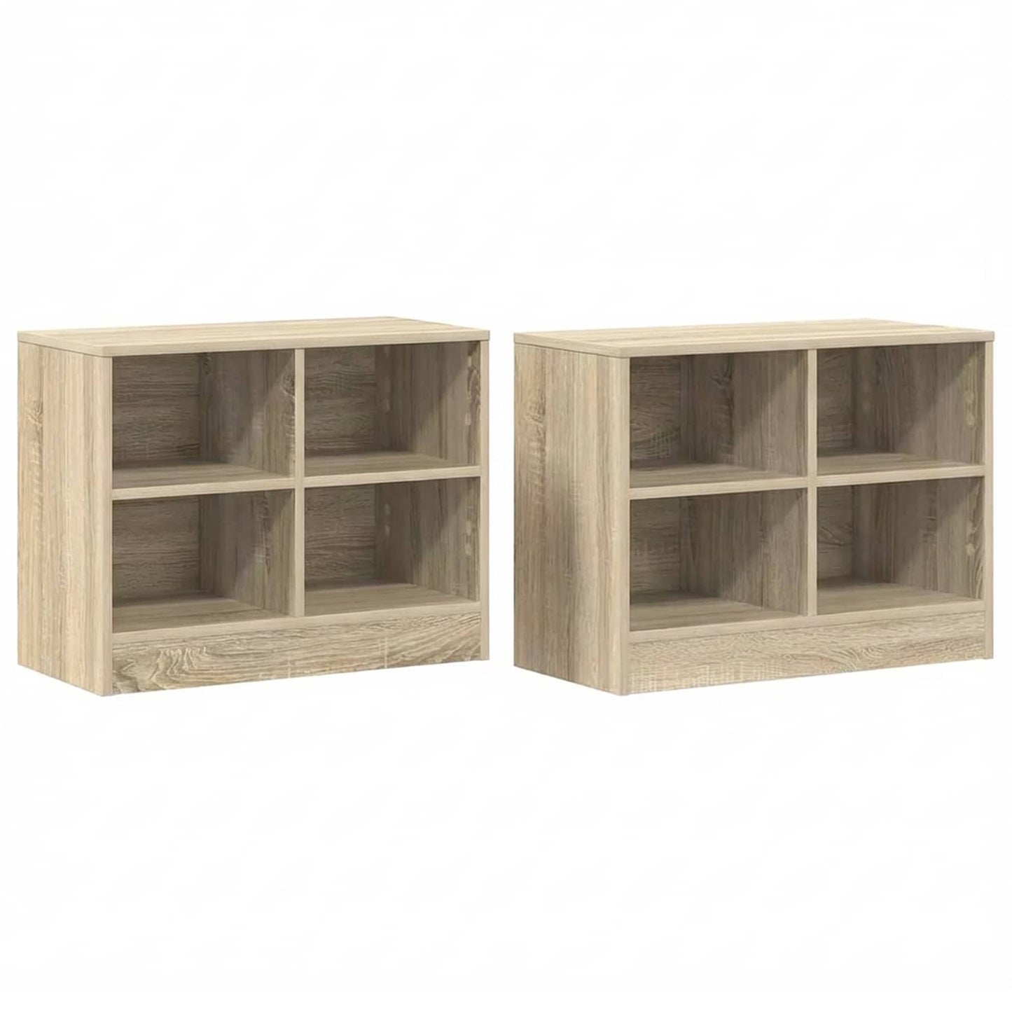 Bed Cabinet 2 pcs Sonoma Oak 66 x 33 x 48 cm Engineered Wood