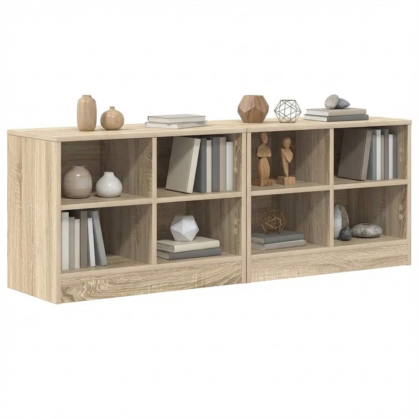 Bed Cabinet 2 pcs Sonoma Oak 66 x 33 x 48 cm Engineered Wood