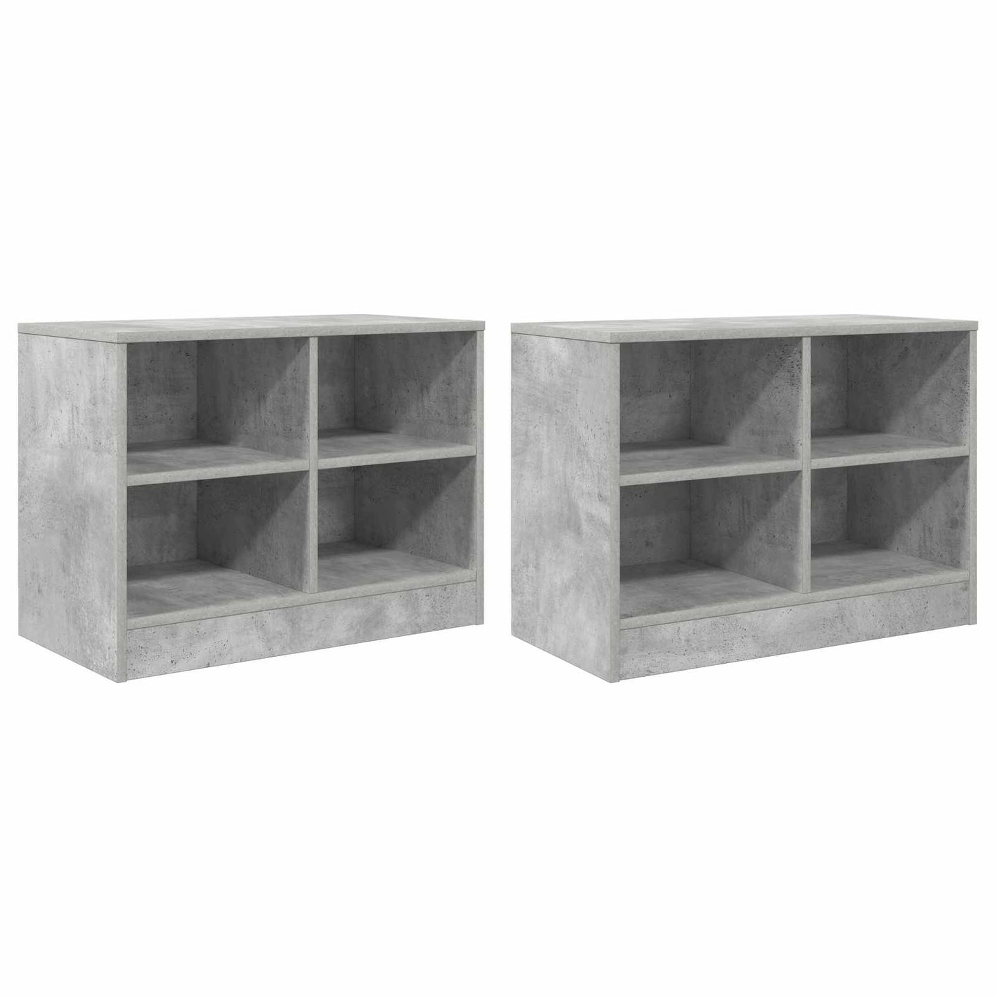 Bed Cabinet 2 pcs Concrete Grey 66 x 33 x 48 cm Engineered Wood
