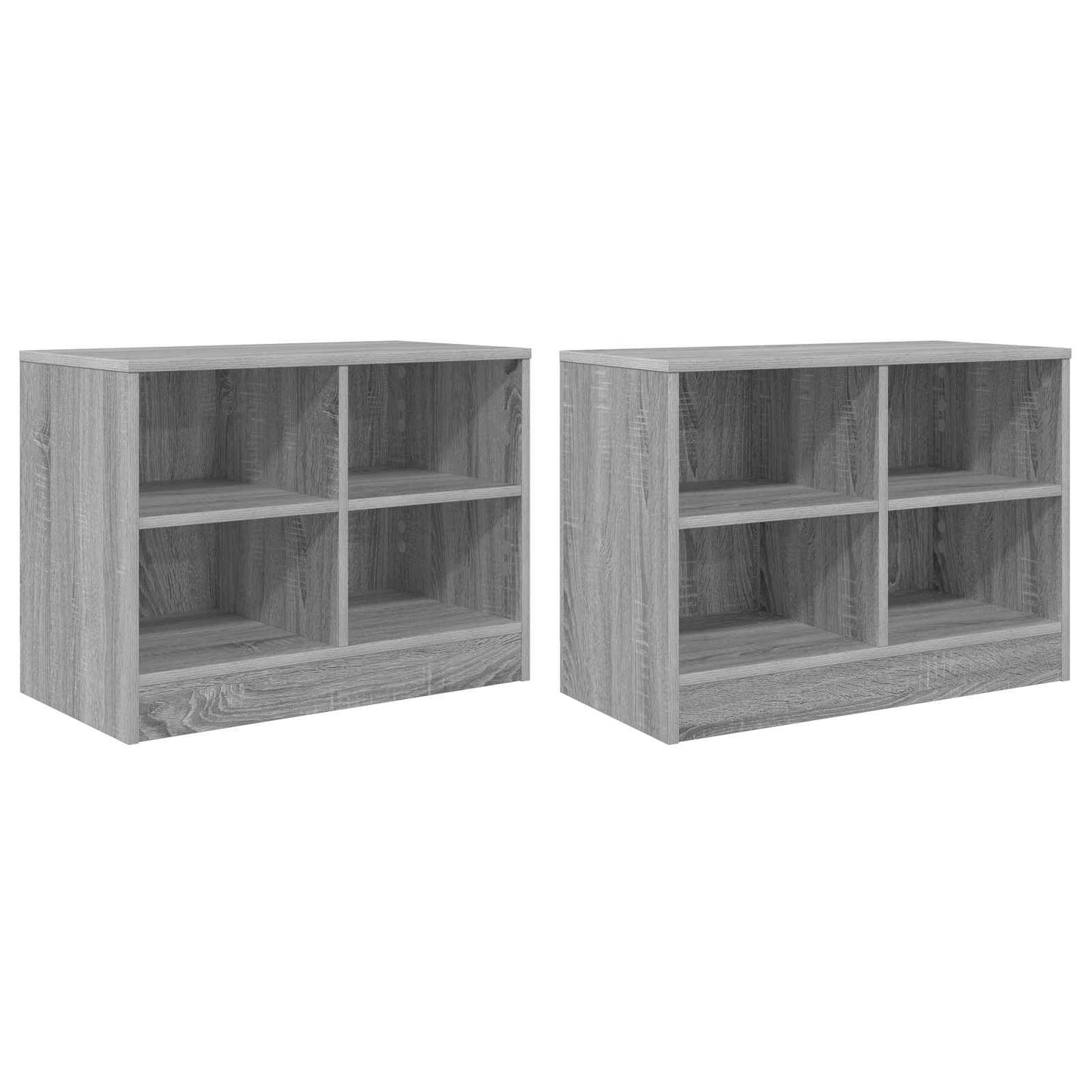 Bed Cabinet 2 pcs Grey Sonoma 66 x 33 x 48 cm Engineered Wood