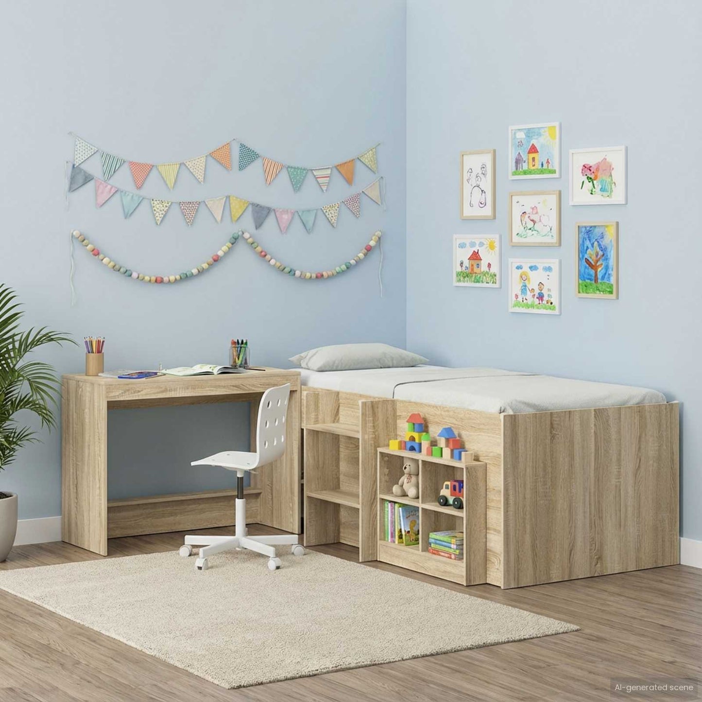 Bed Desk Sonoma Oak Engineered Wood 100 x 45 x 75 cm