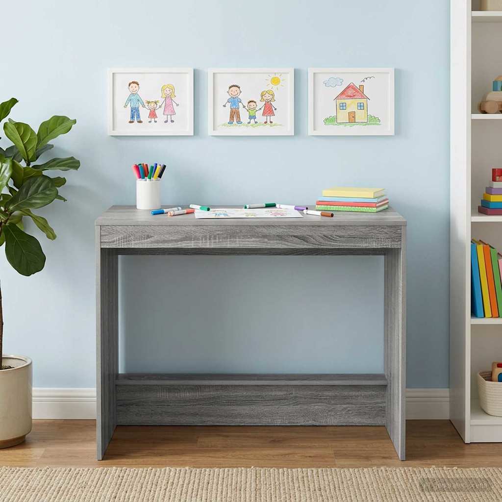 Bed Desk Grey Sonoma Engineered Wood 100 x 45 x 75 cm