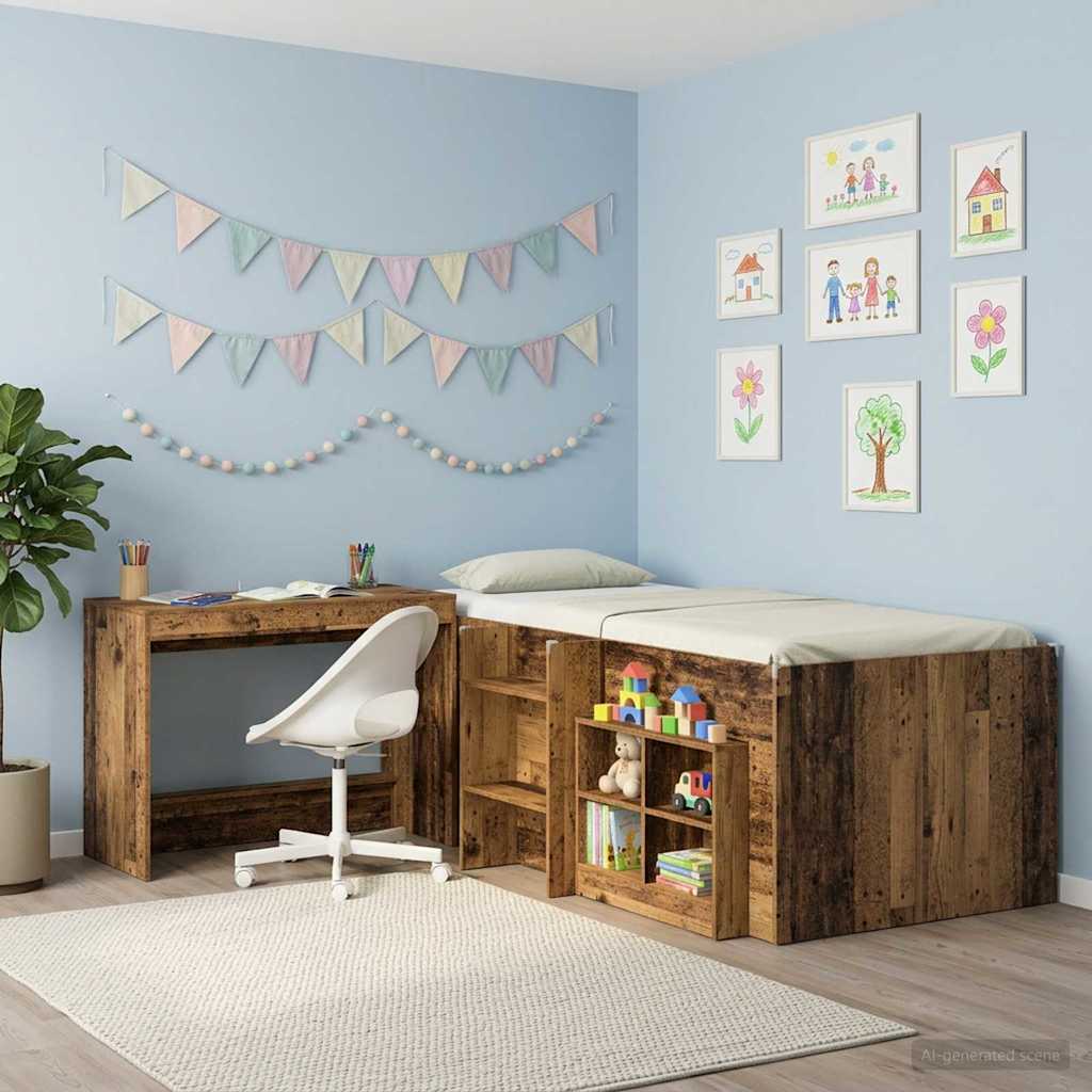 Bed Desk Old Wood Engineered Wood 100 x 45 x 75 cm