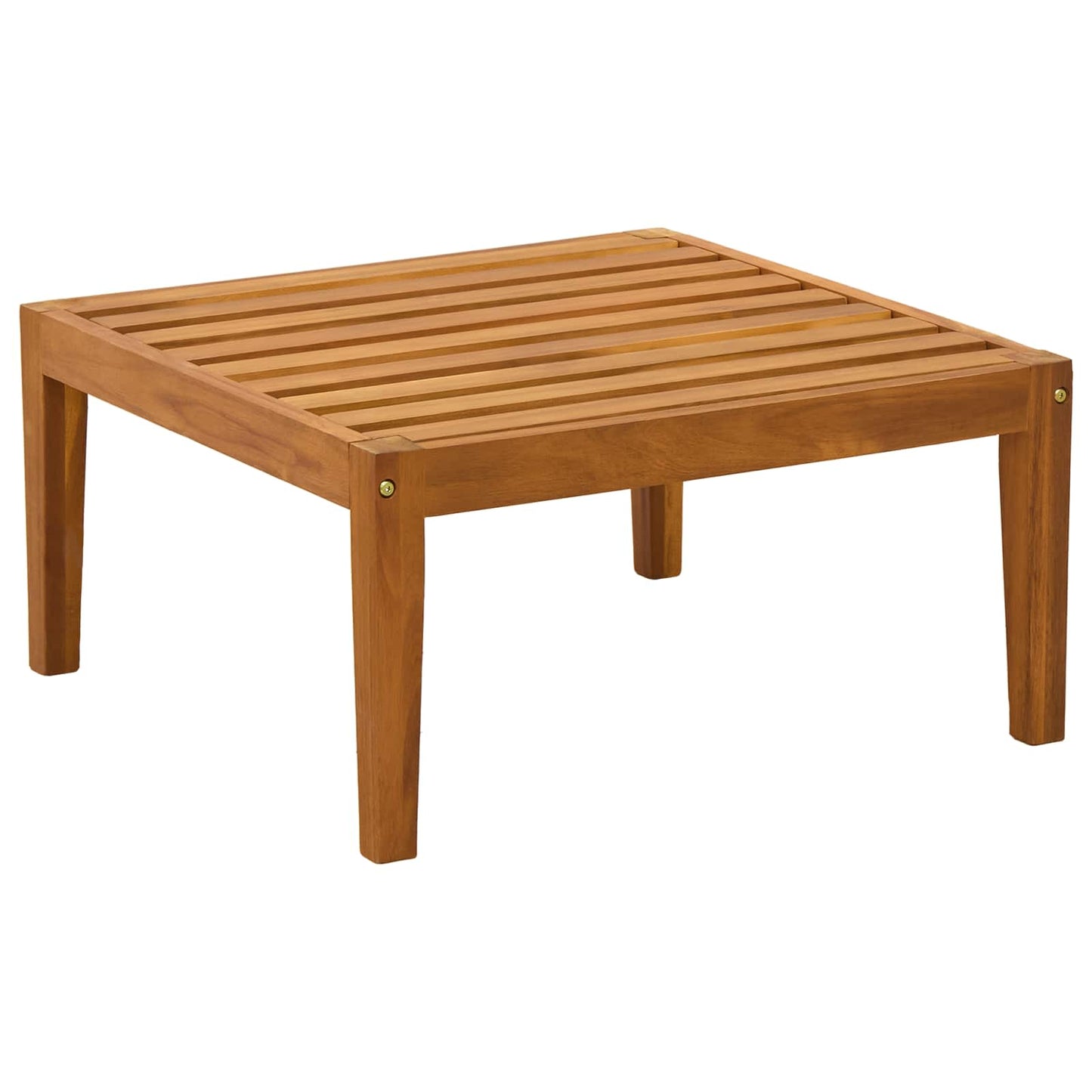 Garden Footrest with Cushion Solid Acacia Wood Natural