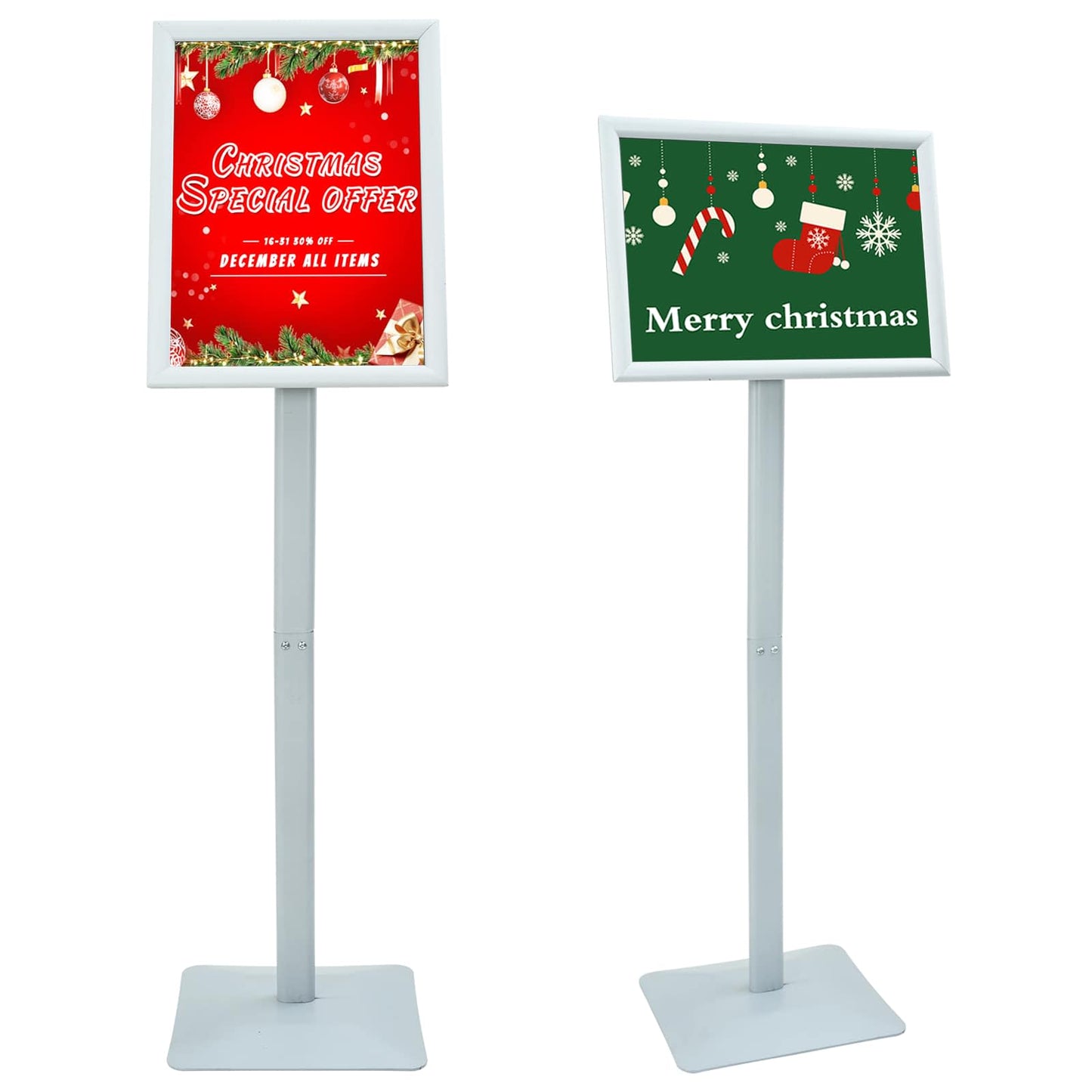 Pedestal Poster Stand Silver 32.5 x 27 x 126 cm Cast Iron