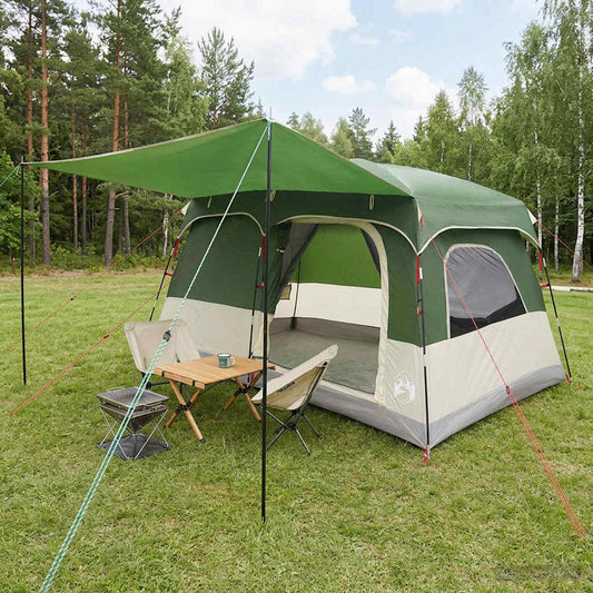 Family Tent 6-Person Green Polyester