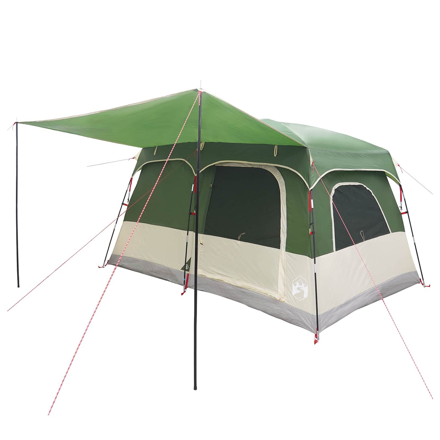 Family Tent with Roof Green 320 x 210 x 180 cm Polyester