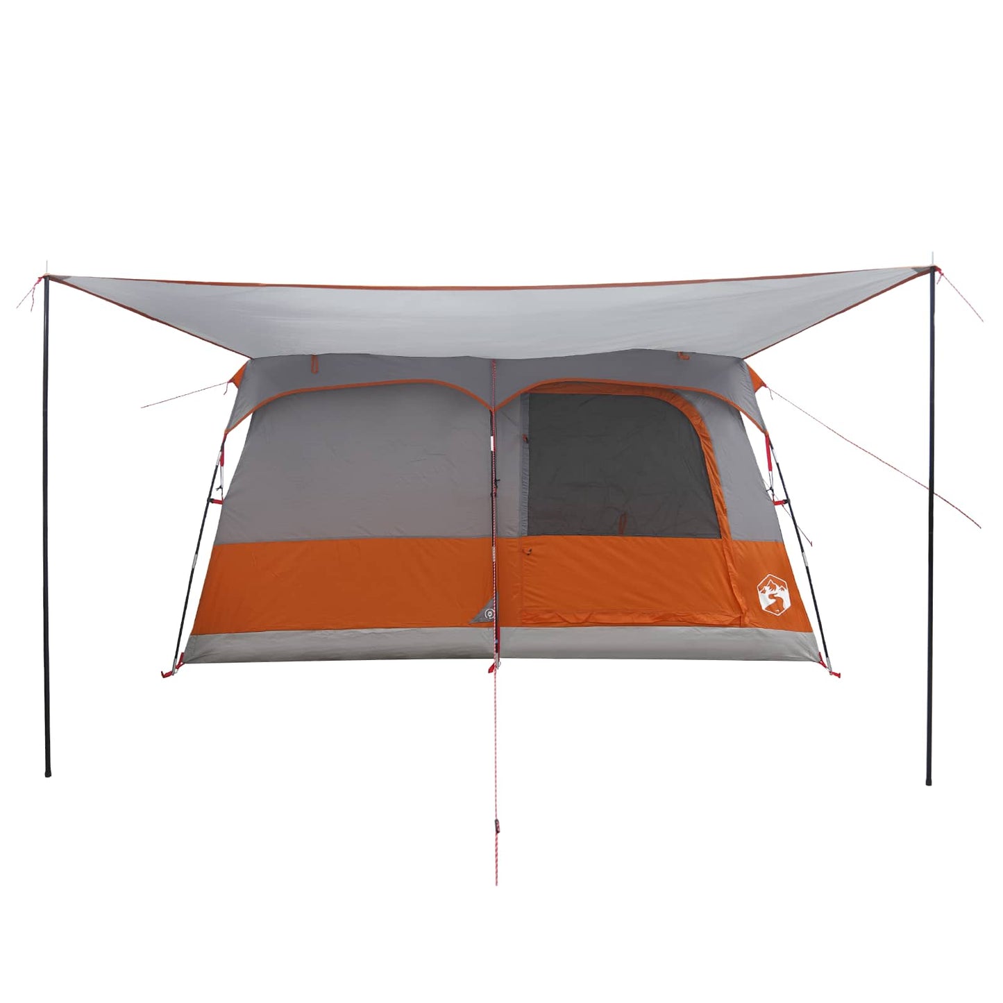 Family Tent Grey and Orange 320 x 210 x 180 cm Polyester