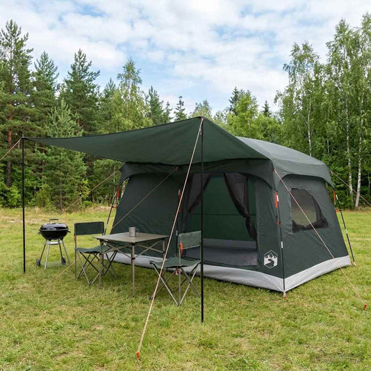 Family Tent 6-Person Army Green Polyester