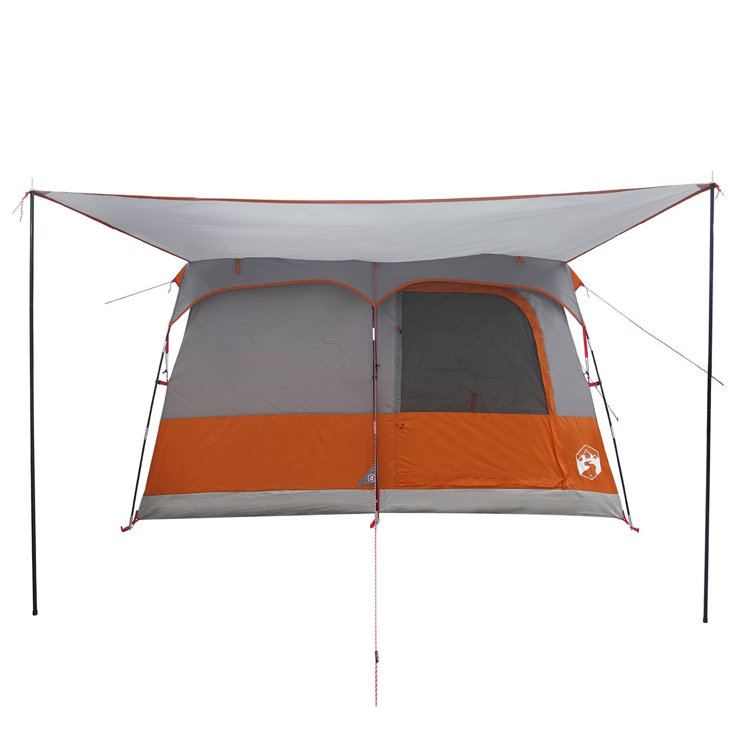 Family Tent Grey and Orange 380 x 260 x 190 cm Polyester