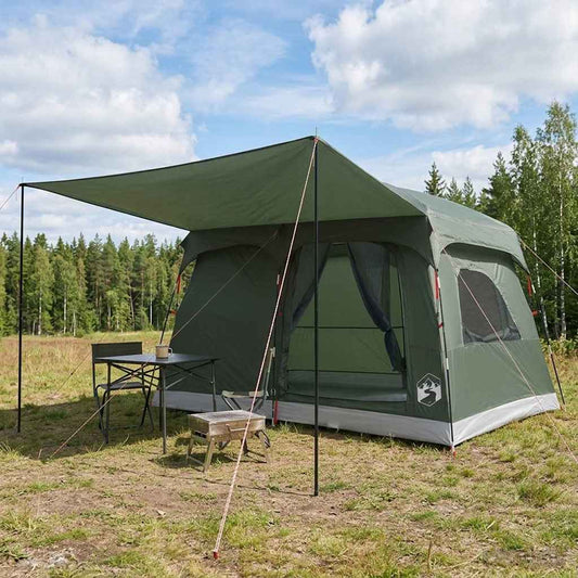 Family Tent 8-Person Army Green Polyester