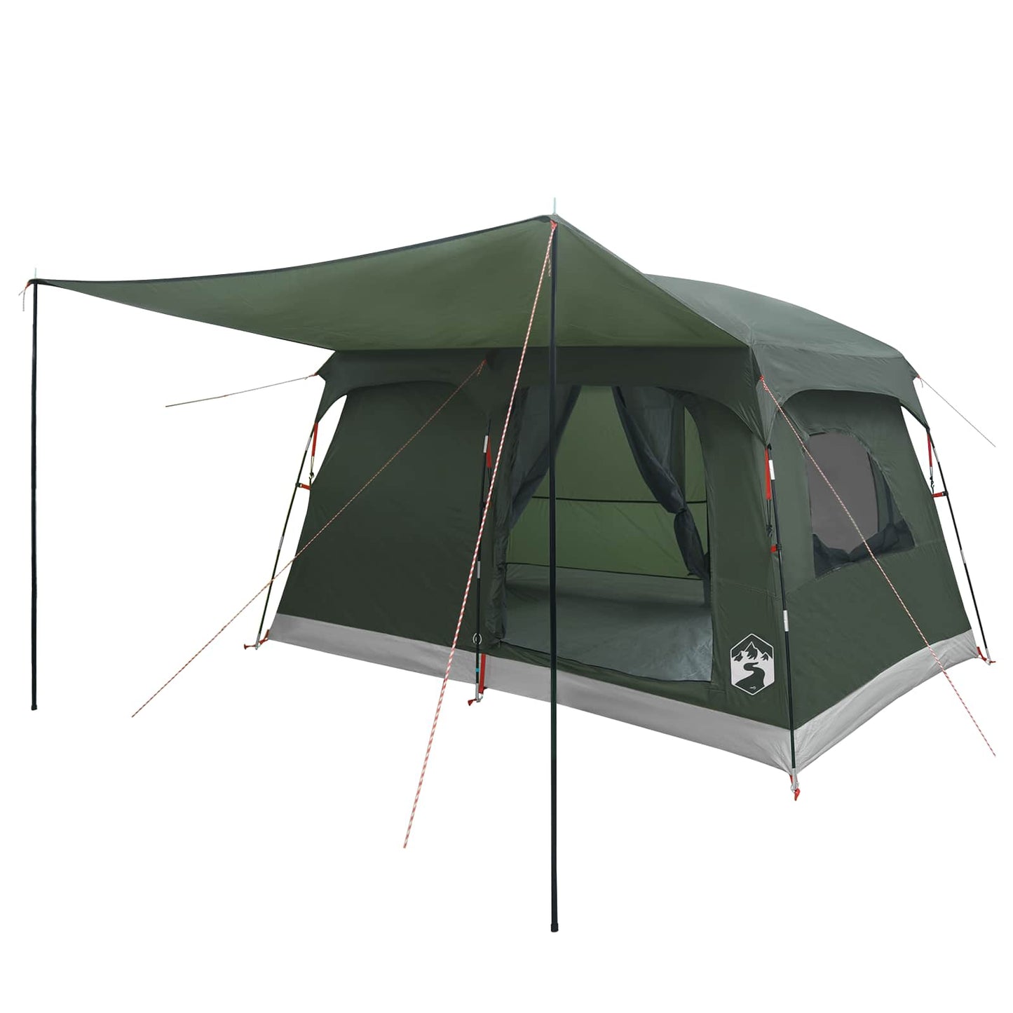 Family Tent with Roof Army Green 380 x 260 x 190 cm Polyester