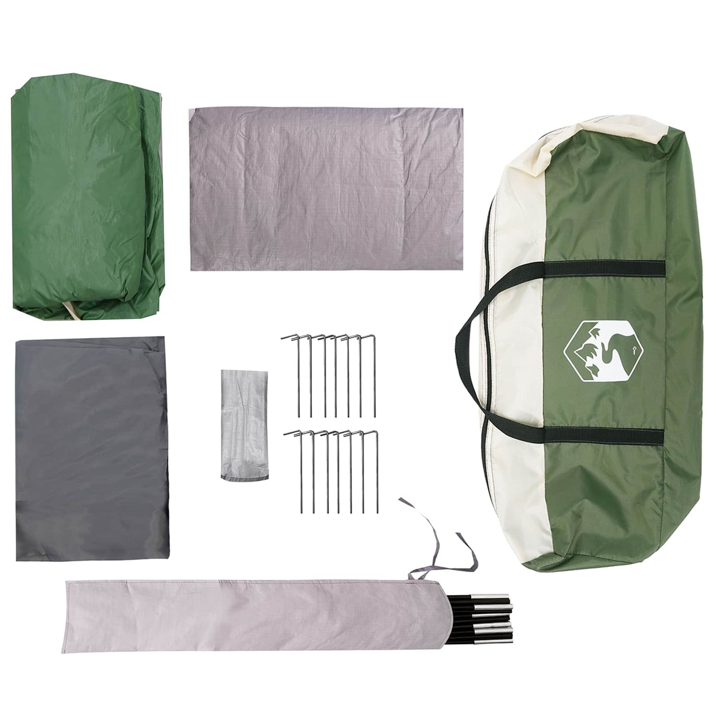 Family Tent Green 420 x 305 x 200 cm Polyester and Steel