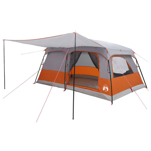 Family Tent with Roof Grey and Orange 500 x 400 x 230 cm