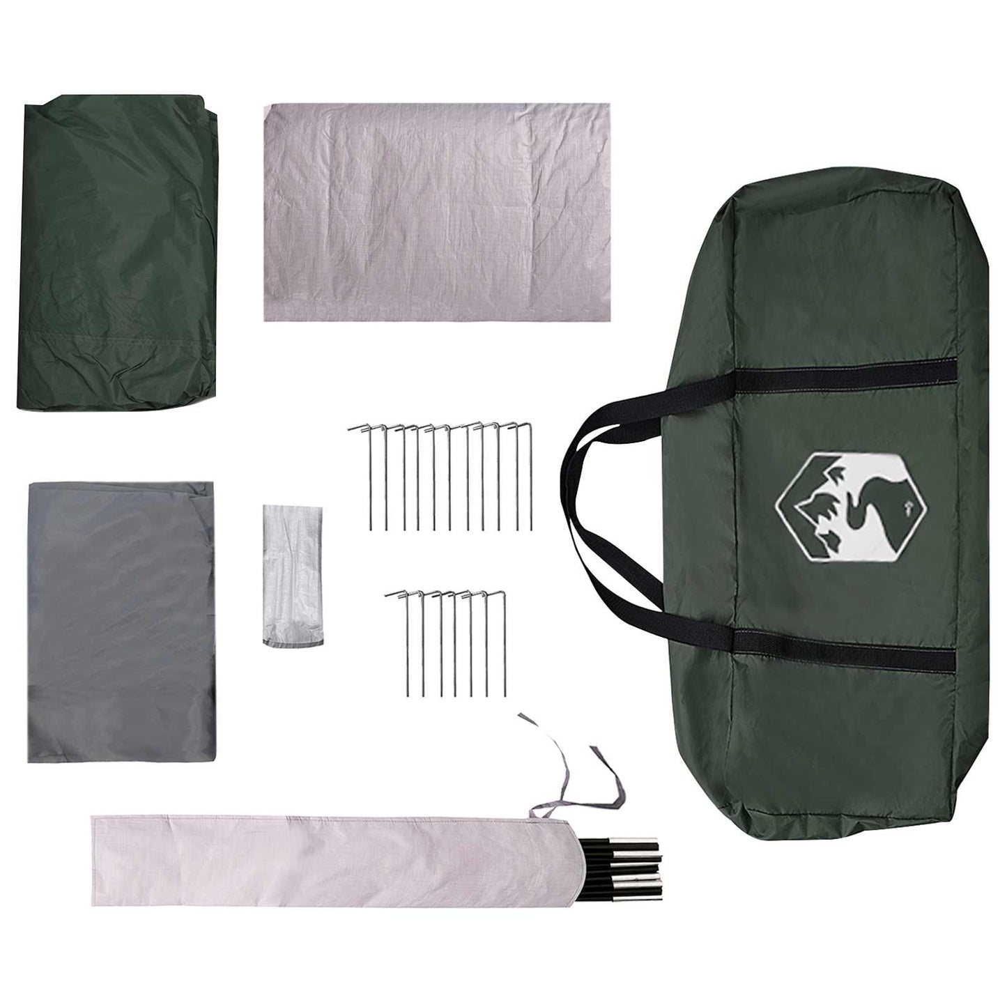 Family Tent Army Green 500 x 400 x 230 cm Polyester and Steel
