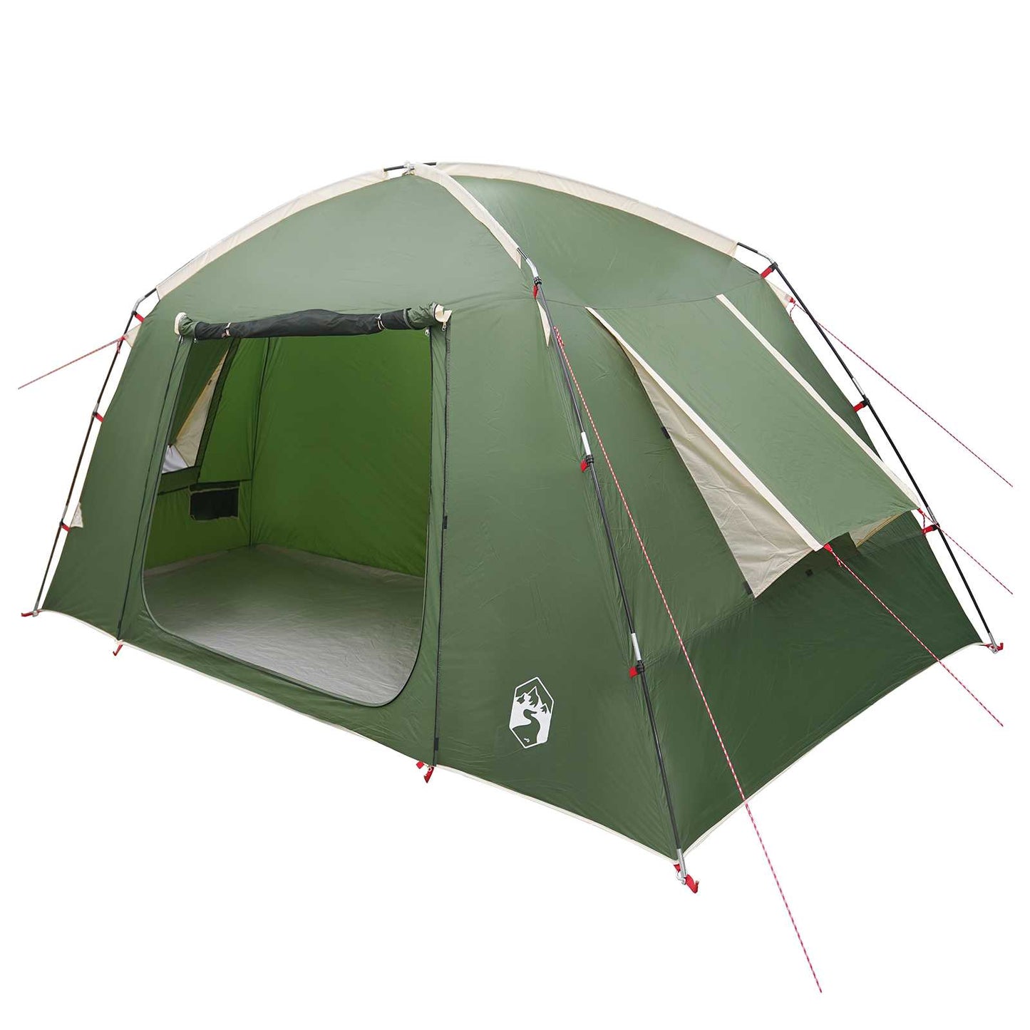 Cabin Tent with Roof Green 300 x 210 x 156 cm Polyester