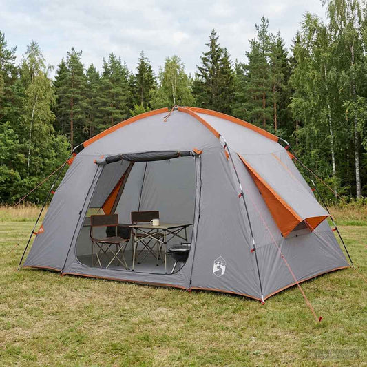 Cabin Tent Grey and Orange 300 x 210 x 156 cm Polyester