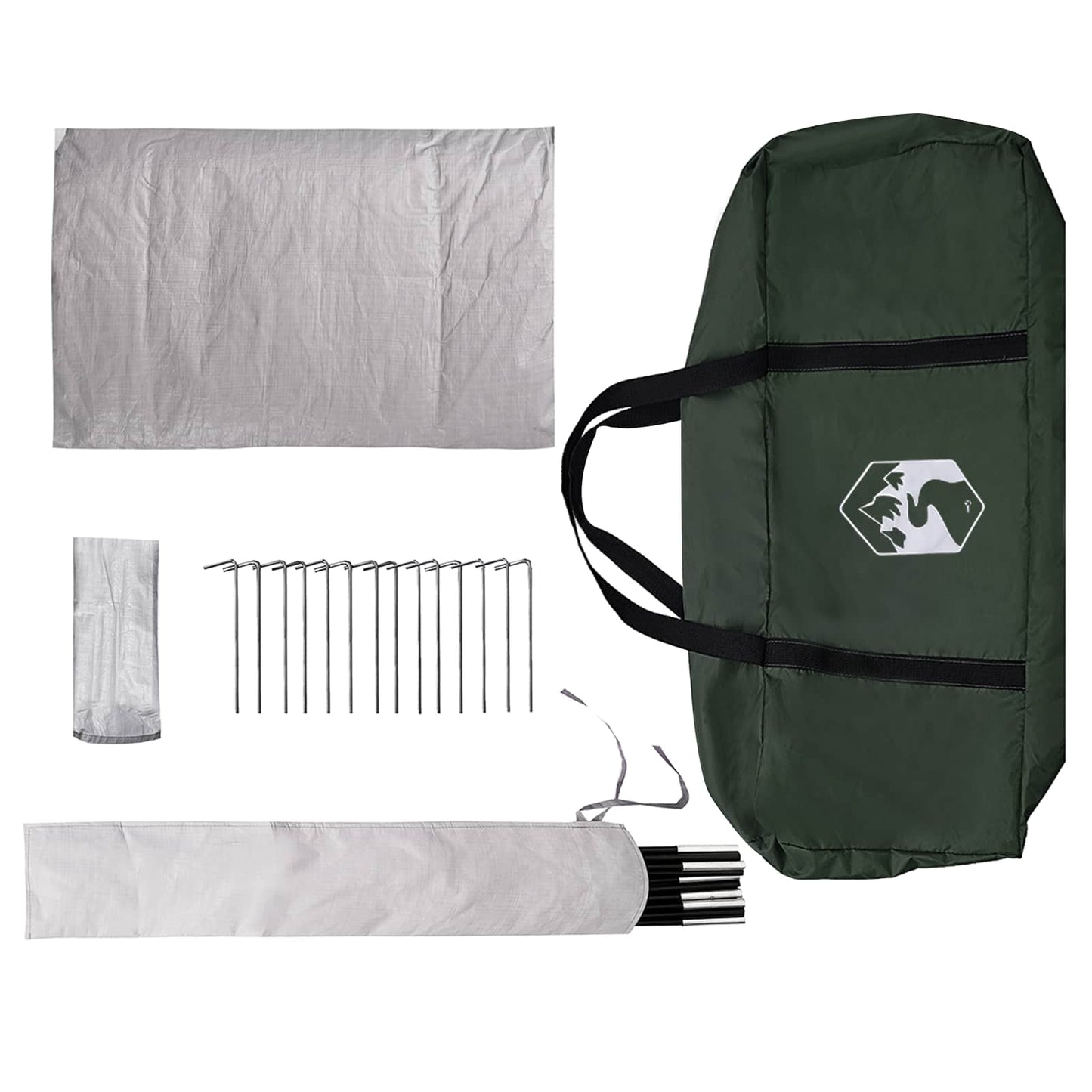 Cabin Tent with Roof Army Green 300 x 210 x 156 cm Polyester