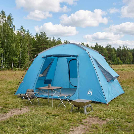 Cabin Tent with Roof Blue 400 x 210 x 180 cm Polyester