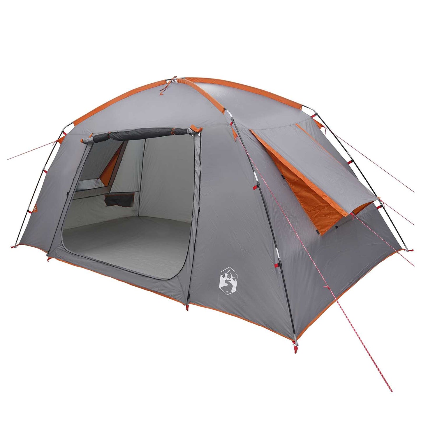 Cabin Tent Grey and Orange 400 x 210 x 180 cm Polyester