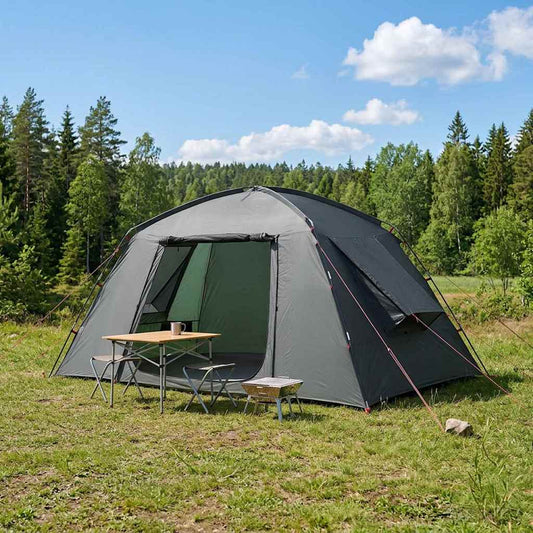 Cabin Tent with Roof Army Green 400 x 210 x 180 cm Polyester