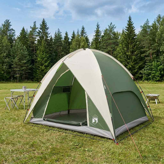 Camping Tent with Rainfly Water-resistant 4-Person Green