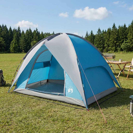 Camping Tent with Rainfly Water-resistant 4-Person Blue
