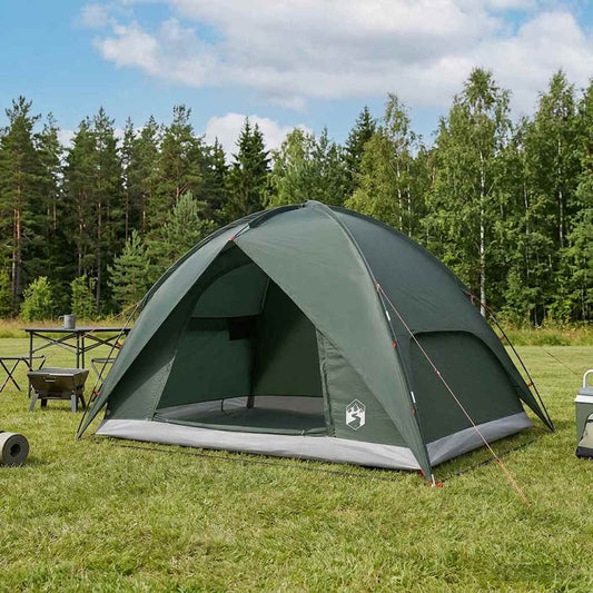 Camping Tent with Rainfly Water-resistant 4-Person Army Green
