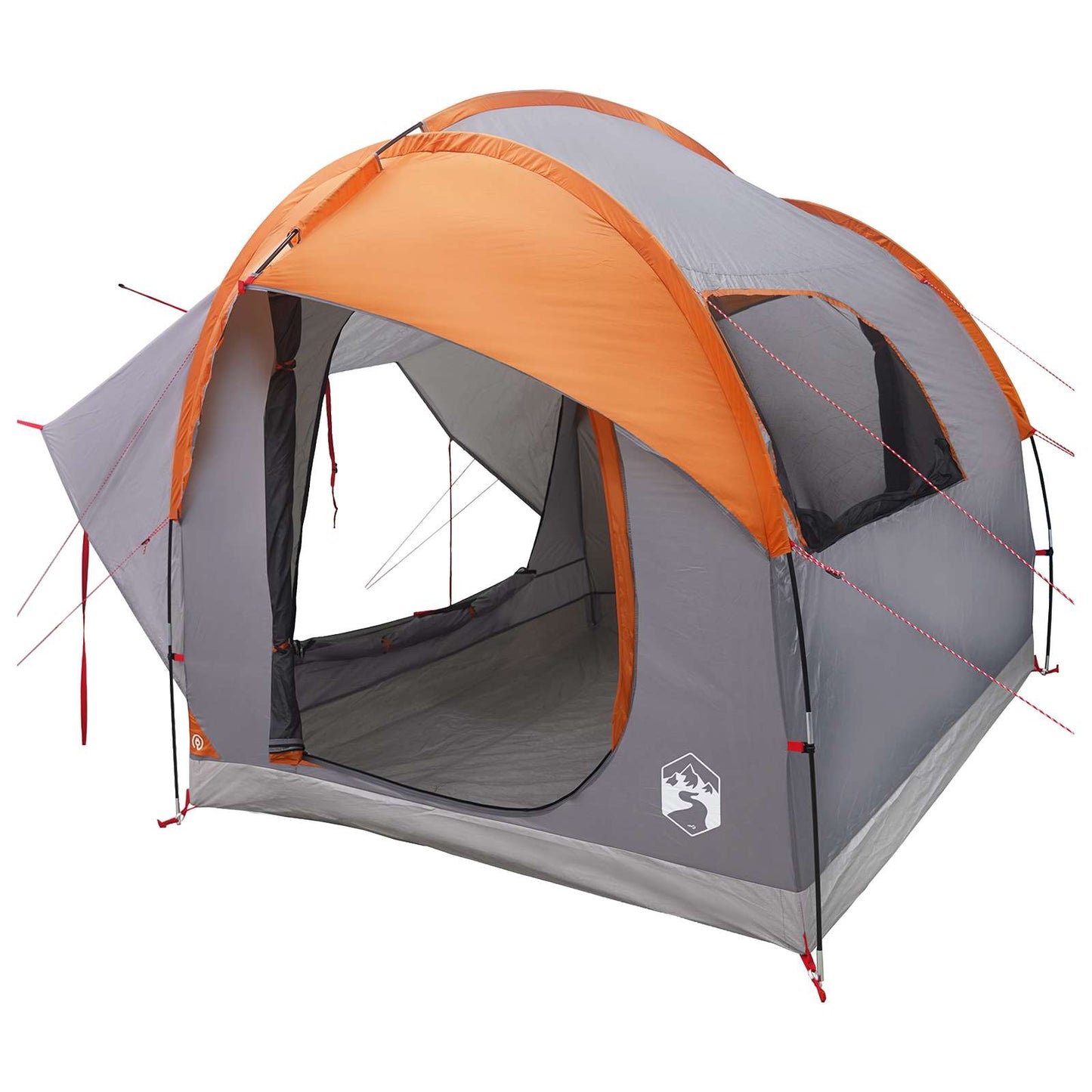 Car Tent Grey and Orange 239 x 210 x 210 cm Polyester and Steel