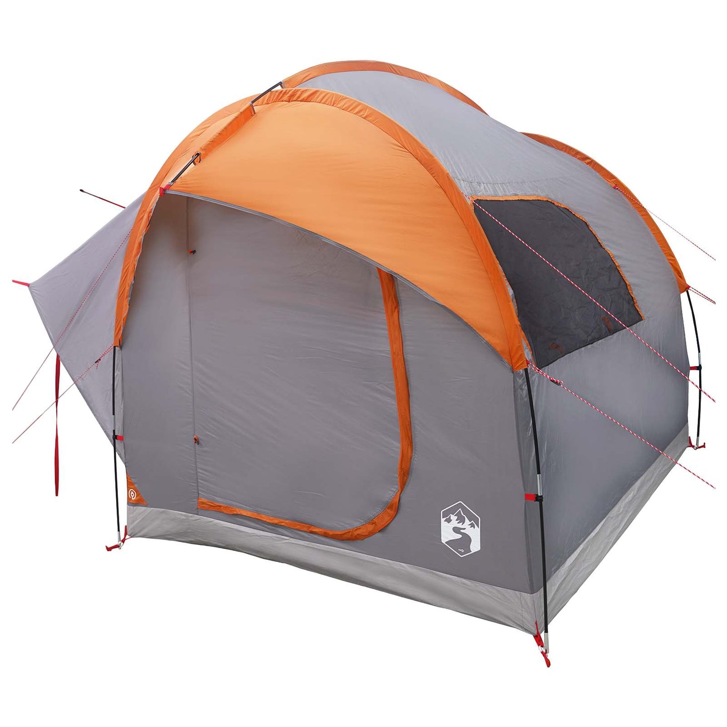 Car Tent Grey and Orange 239 x 210 x 210 cm Polyester and Steel