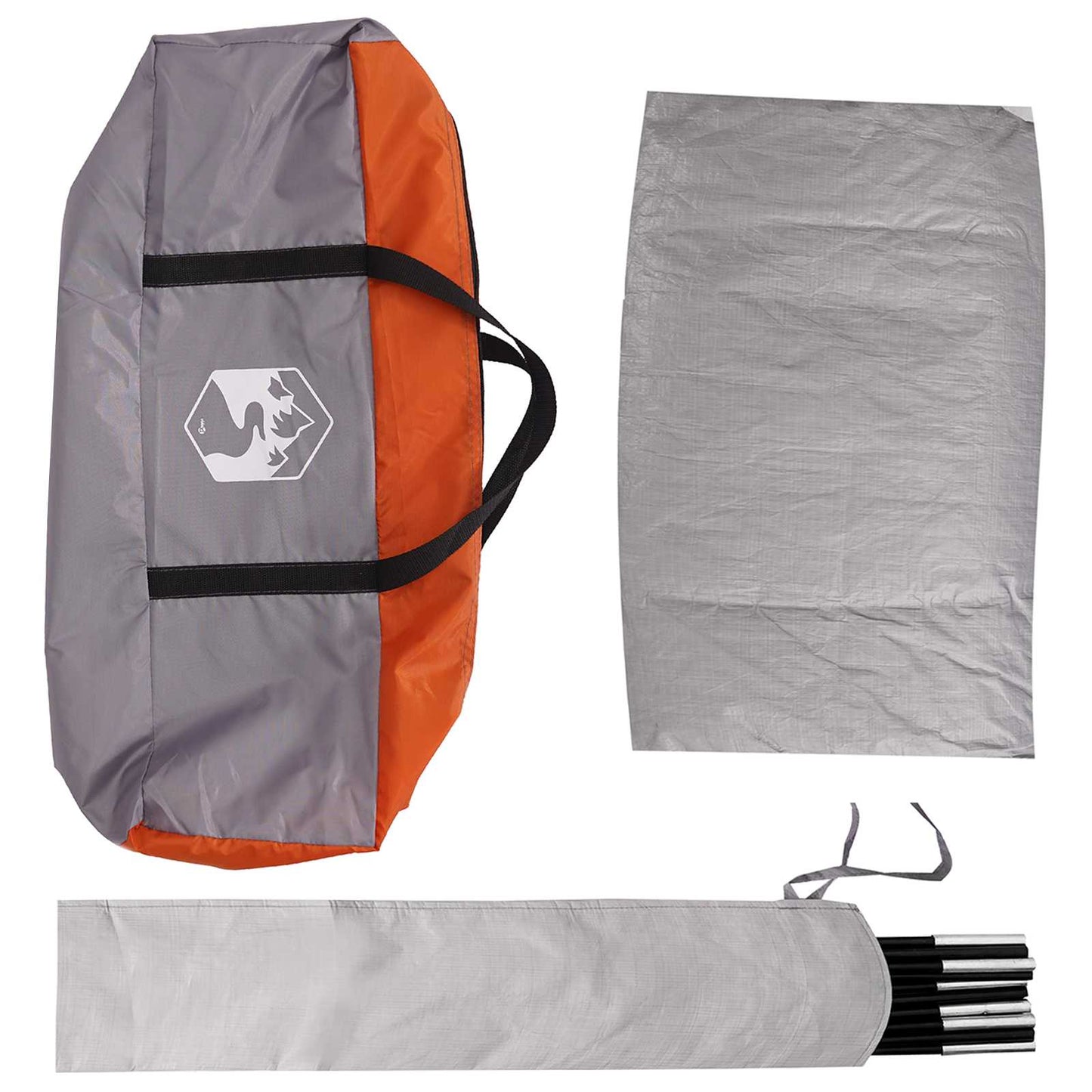 Car Tent 200 x 170 x 170 cm Grey and Orange Polyester and Steel