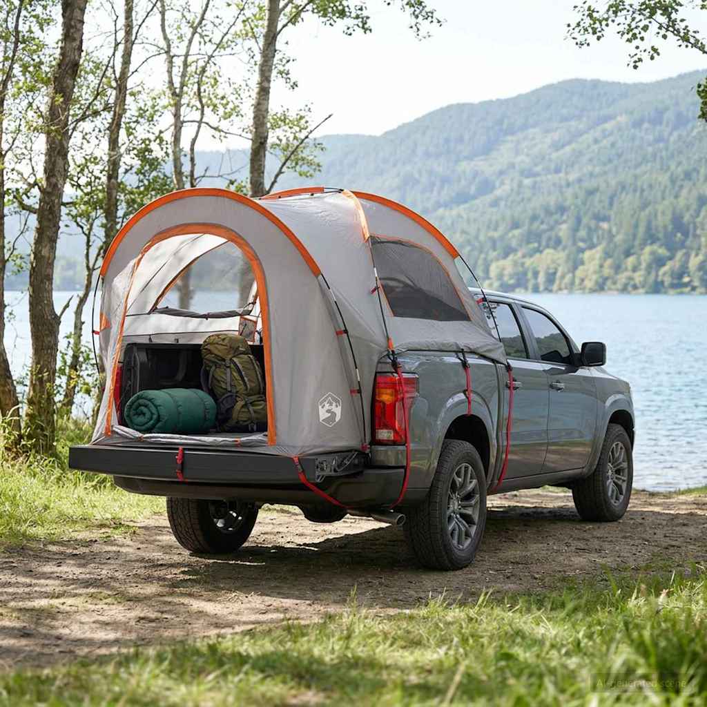 Car Tent 200 x 170 x 170 cm Grey and Orange Polyester and Steel