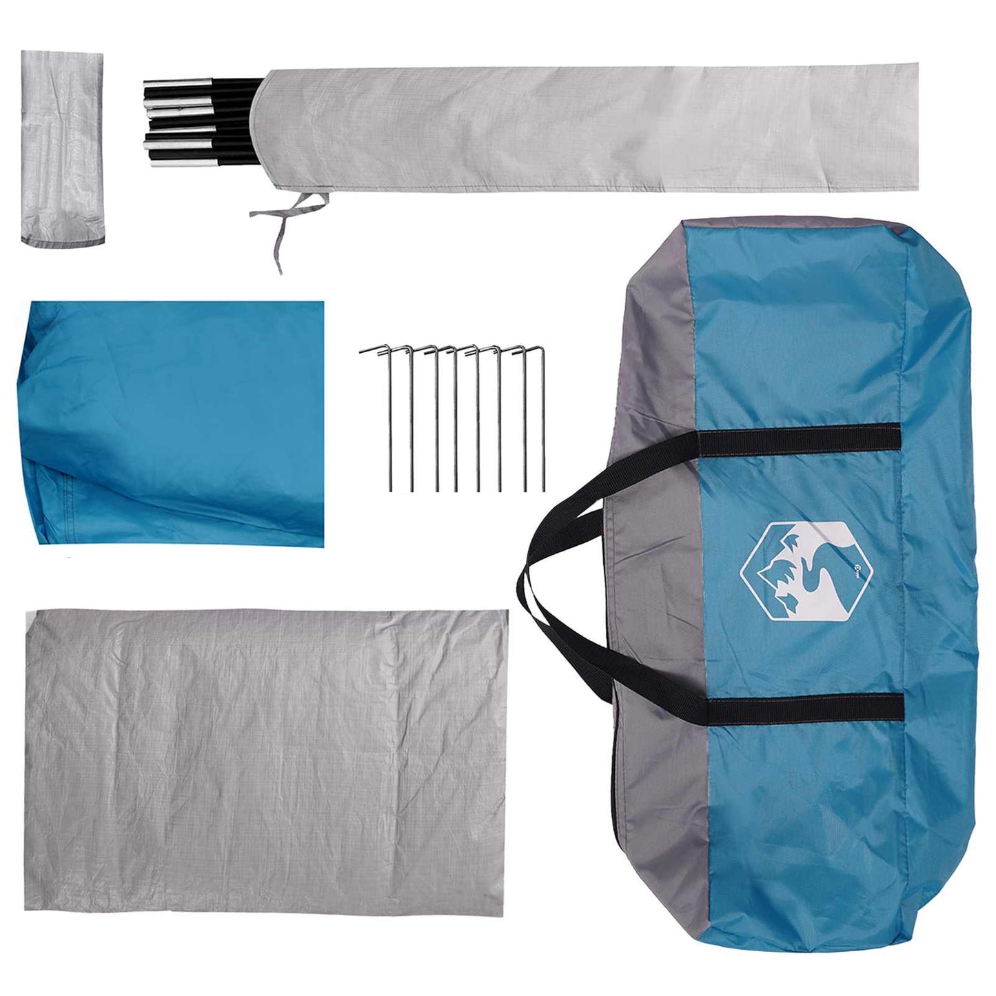 Tailgate Tent with Rainfly Water-resistant Blue