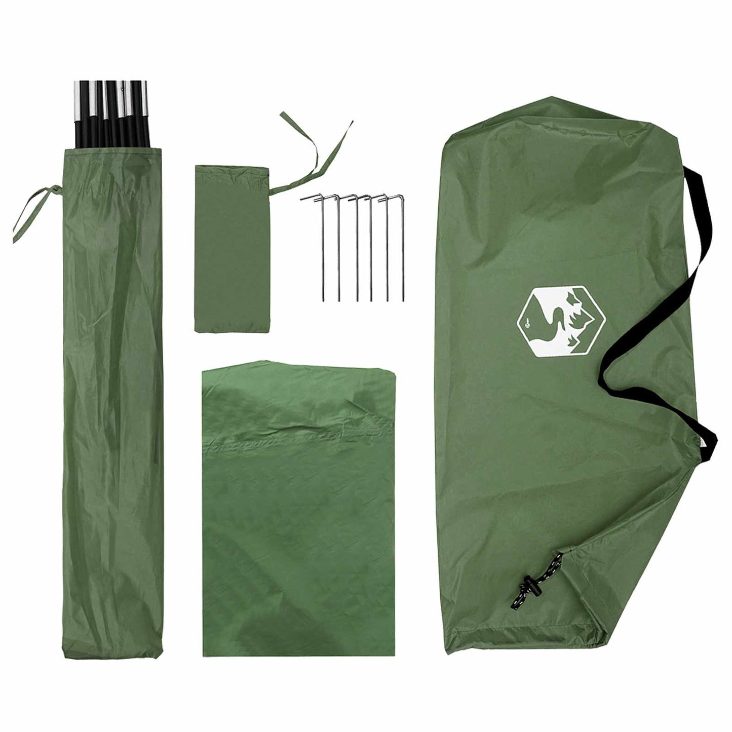 Car Tent 308 x 215 x 220 cm Green Polyester and Steel