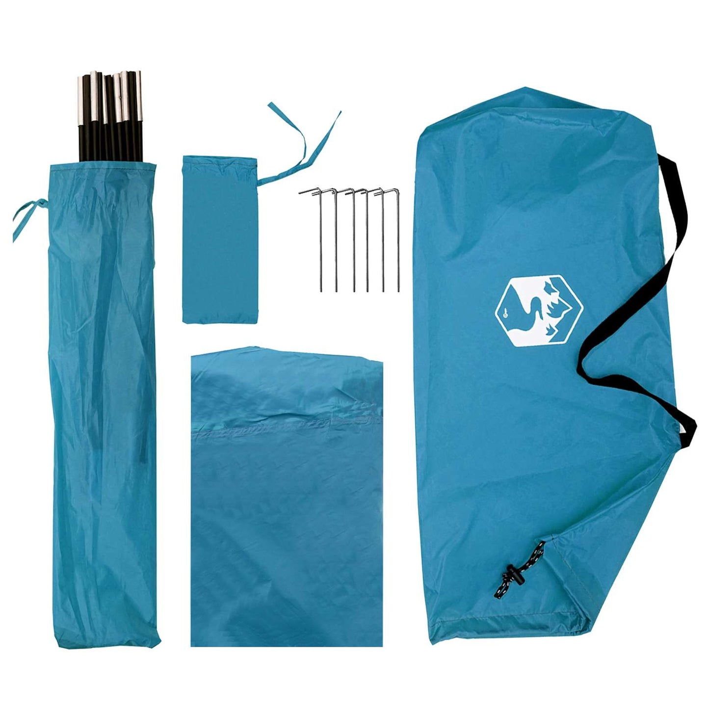 Car Tent with Roof Blue 308 x 215 x 220 cm Polyester and Steel